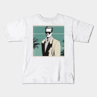 Newman's Palm Style Art Deco Sun Shades Kids T-Shirt